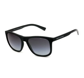 Armani Exchange AX4049SL Preto/Cinza Degradê 82808G 57mm - Óculos de Sol 