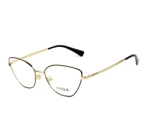 Vogue VO4142B Preto/Dourado 280 54mm - Óculos de Grau 