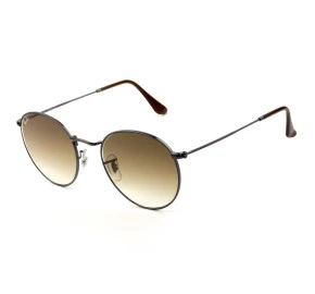 Ray Ban Round Metal RB3447-NL Grafite/Marrom Degrade 004/51 53mm - Óculos de Sol
