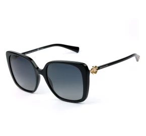 Bvlgari 8225-B Preto/Cinza Polarizado 501/T3 56mm - Óculos de Sol