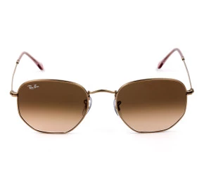 Lentes Ray Ban Hexagonal RB3548 9069A5 Rosê Degradê Tamanho 54 Grande