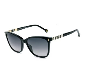 Carolina Herrera SHE828 Preto/Cinza Degradê 0700 56mm - Óculos de Sol