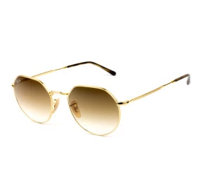 Ray Ban Jack RB3565L Dourado/Marrom Degradê 001/51 53mm - Óculos de Sol
