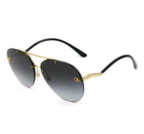 Dolce & Gabbana DG2272 - Dourado/Cinza Degradê 02/8G 61mm - Óculos de Sol