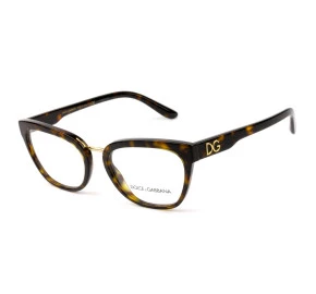 Dolce & Gabbana DG3335 Turtle 502 54mm - Óculos de Grau