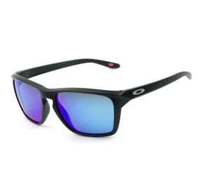 Oakley Sylas OO9448 - Preto Fosco/Azul Prizm Semi-Espelhado 57mm - Óculos de Sol