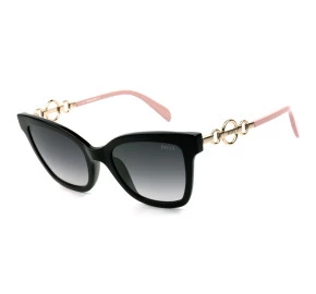 Emilio Pucci EP 158 Preto Brilho/Cinza Degradê 01B 54mm - Óculos de Sol