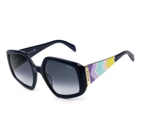 Emilio Pucci EP 156  Azul Marinho Brilho/Cinza Degradê 90W 55mm - Óculos de Sol