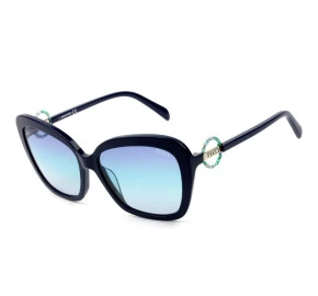 Emilio Pucci EP 165 - Azul Marinho Brilho/Azul Degradê 90W 58mm - Óculos de Sol