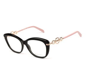 Emilio Pucci EP 5163 Preto/Rosa 001 55mm - Óculos de Grau