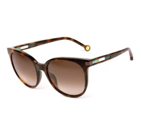 Carolina Herrera SHE830 Turtle/Marrom Degradê 01AY 54mm - Óculos de Sol 