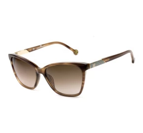Carolina Herrera SHE796 Marrom/Marrom Degrade 06YZ 57mm - Óculos de Sol
