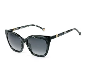 Carolina Herrera SHE869 Preto Mesclado/Cinza Degradê 0721 54mm - Óculos de Sol