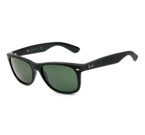 Ray Ban New Wayfarer RB2132 - Preto/Brilho/G15 6462/31 58mm - Óculos de Sol