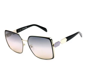 Emilio Pucci EP 169 Preto /Dourado /Marrom Degradê 05B 60mm - Óculos de Sol