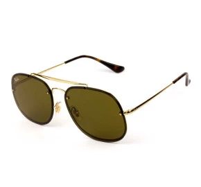 Ray Ban Blaze General RB3583-N Dourado/Marrom 001/73 58mm - Óculos de Sol