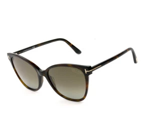 Tom Ford Ani TF844  Turtle/Marrom Degradê Polarizado 52H 58mm - Óculos de Sol