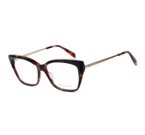 Emilio Pucci EP5136 Marrom Translucido/Dourado 092 54mm - Óculos de Grau