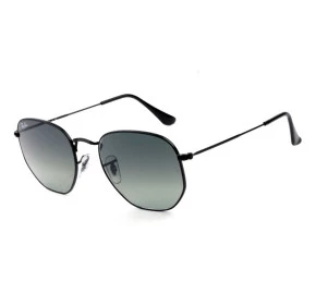 Ray Ban Hexagonal RB3548 Preto/Cinza Degradê 002/78 54mm - Óculos de Sol