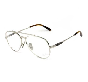 Ray Ban Aviador Titanium RB8225V Prata 1224 58mm - Óculos de Grau 