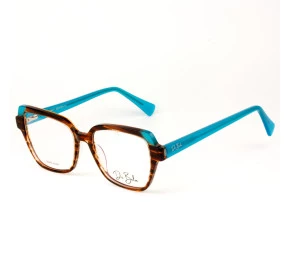 Óculos De Grau Dubela Melina Turtle Azul Turquesa