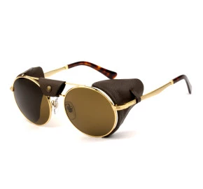 Persol 2496-S-Z Dourado Brilho/Marrom Polarizado1140/57 52mm - Óculos de Sol