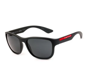 Prada Linea Rossa SPS01U Preto Fosco/Cinza DG0-5S0 59mm - Óculos de Sol