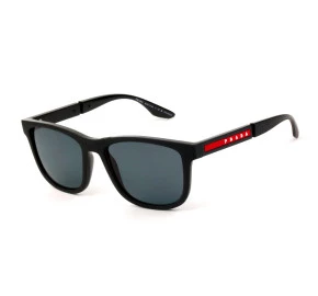 Prada Linea Rossa SPS04X Preto/Cinza Polarizado DG0-02G 54mm - Óculos de Sol