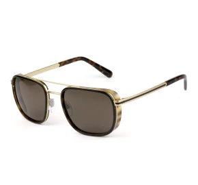 Bvlgari 5053 Dourado Fosco/Marrom 2022/53 56mm - Óculos de Sol