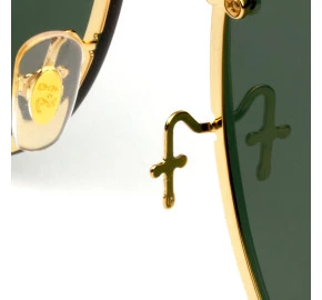Plaquetas Ray-ban Douradas De Silicone Encaixe De Cruz Par