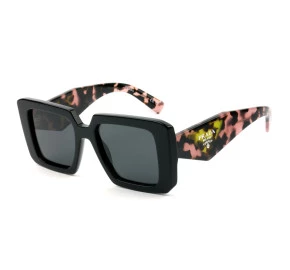 Prada SPR23Y Preto Brilho /Cinza 1AB-5S0 51mm - Óculos de Sol