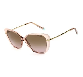 Tiffany & Co. TF4190 Rose Translucido/Marrom Degradê 8345/9T 57mm - Óculos de Sol
