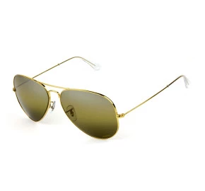 Ray Ban Chromance RB3025 Polarizado Marrom Semi Espelhado 9186/G5 62mm - Óculos de Sol