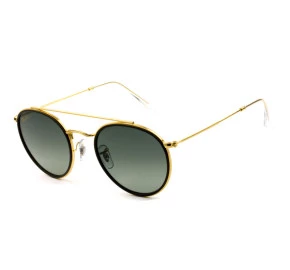 Ray Ban Round Ponte Dupla RB3647-NL Dourado/Cinza Degradê 923871 51mm - Óculos de Sol