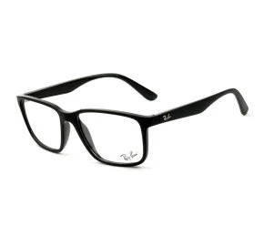 Óculos de Grau Ray Ban RB7207L Preto Fosco 8164 57mm 