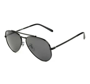 Óculos Ray Ban New Aviador Preto Brilho Cinza RB3625 002/B1 58mm 