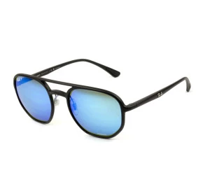 Óculos Ray Ban Chromance Preto Fosco Azul Espelhado Polarizado RB4321-CH 601-S/A1 53mm