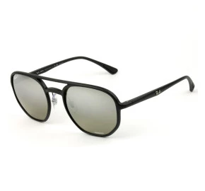 Óculos Ray Ban Chromance Preto Fosco Cinza Espelhado Polarizado RB4321-CH 601-S/5J 53mm