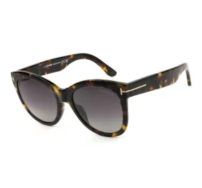 Óculos Tom Ford Wallace TF870-B Havana Brilho/Cinza Degradê 52T 54mm