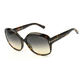 Óculos Tom Ford Chiara 02 TF919 Turtle Brilho Marrom Degradê 55B 60mm 