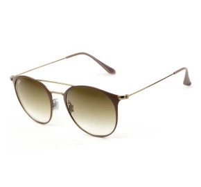 Óculos Ray Ban Highstreet RB3546L Nude Cobre Marrom Degrade 9071/51 52mm