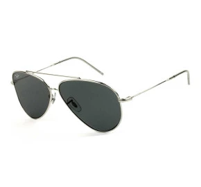 Óculos Ray Ban Aviador Reverse Prata Cinza Ray Ban RBR0101S 003/GR 59mm