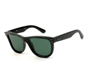 Óculos Ray Ban Wayfarer Reverse Preto Brilho G-15 RBR0502S 6677/VR 53 mm