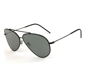 Óculos Ray Ban Aviador Reverse Preto Cinza Espelhado RBR0101S 002/GS 62mm