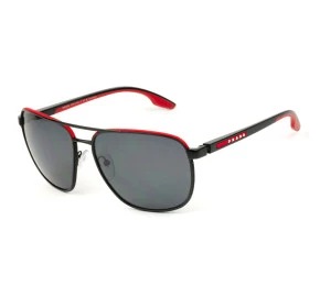 Óculos Prada Linea Rossa SPS50Y Preto Cinza Polarizado 19G-02G 62mm