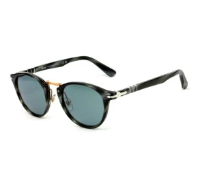 Óculos Persol 3108-S Preto Listrado Azul 1114/56 49mm