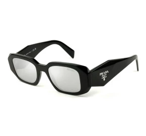Óculos Prada 17W Preto Brilho Cinza Espelhado 1AB-2B0 49mm