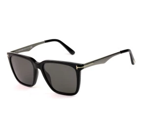 Óculos Tom Ford Masculino Garett Preto Cinza Polarizado TF862 01D 58mm