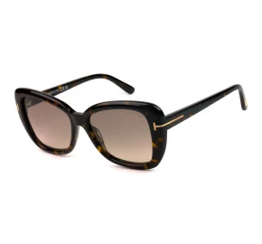 Óculos Tom Ford Feminino Maeve Turtle Marrom TF1008 52F 55mm