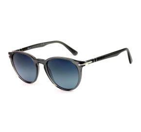 Óculos Persol 3152-S Cinza Translucido Azul Polarizado 1196/S3 52mm